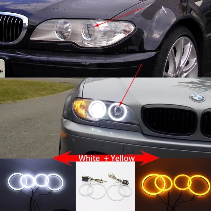5. Coupé W et Y - Phare LED blanc Halo Angel Demon Eyes Kit angel eyes  light pour BMW série 3 E46 berline tou - Cdiscount Auto