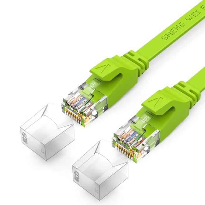 VoluPack® 0.5M Plat Câble Cat 6 Câble Réseau Gigabit LAN Haute