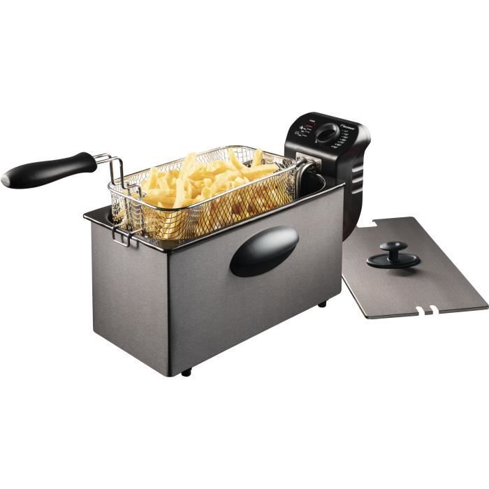 Bestron Friteuse à huile avec technologie zone froide 3 5 litres Avec régulateur de température Lavable au lave vaisselle 2000 Watts Aluminium Couleur: - vue 2