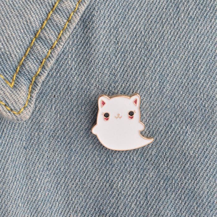 Dessin Anime Chat Fantome Email Badge Collier Revers Broche Broche Vetements Bijoux Decor Achat Vente Broche Dessin Anime Chat Fantome