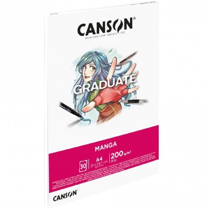 Bloc 'Graduate Manga' 30 feuilles format A4 de Canson