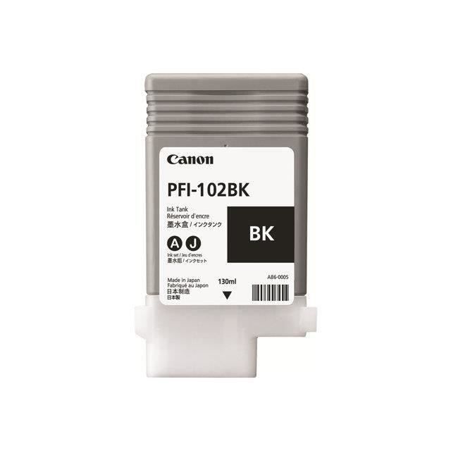 CANON Réservoir d'encre original PFI-102 BK - 130 ml - Noir