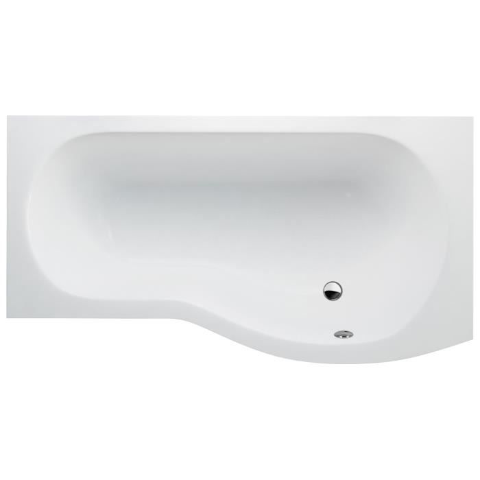 Cleargreen Baignoire Douche Asymetrique Ecoround R22 170x80x74 Cm