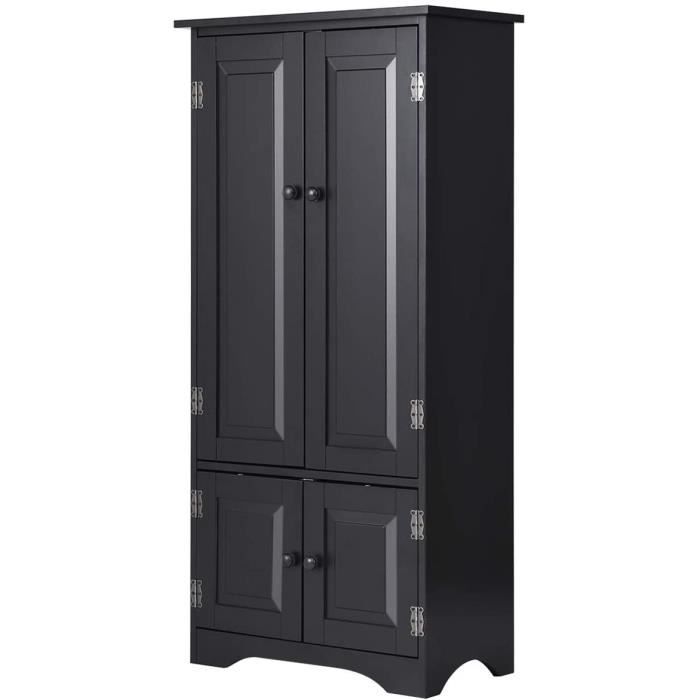 COSTWAY Armoire 2 Portes Vintage,2 Etagères Réglable 59x32x123 CM