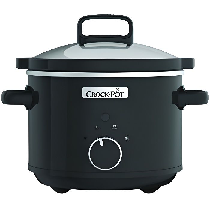 Mijoteuse électrique Crock Pot - 2,4L - 2 réglages de température - Maintien au chaud - Noir