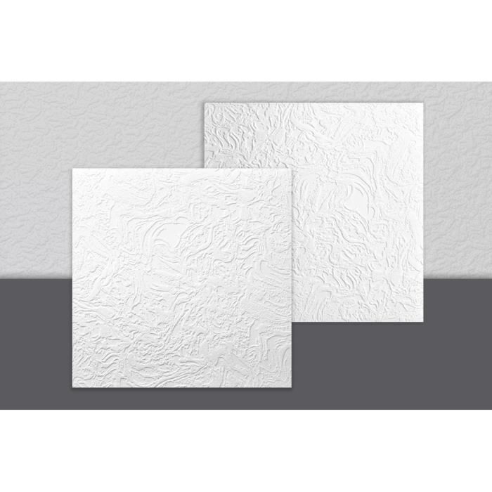 Decosa Dalle de plafond Bern, polystyrène blanc, 50 x 50 cm - LOT de 2 sachets (= 4m2)
