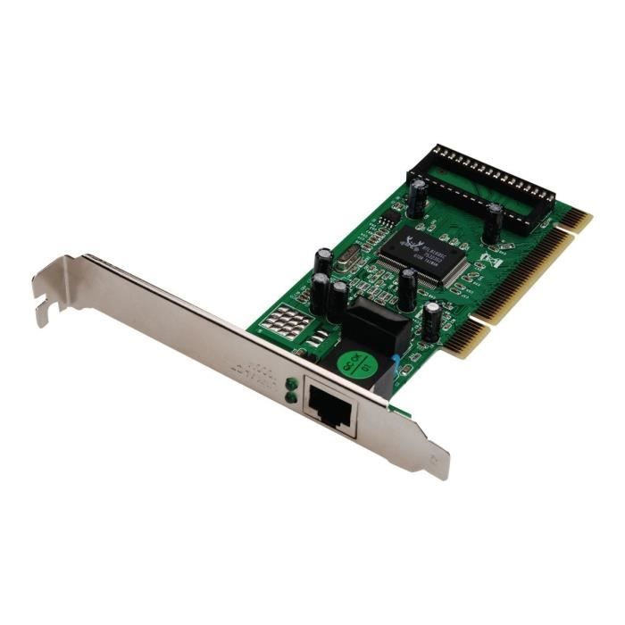 DIGITUS Carte d'E/S - PCI - RJ45 Carte réseau - 1 Port - Gigabit Ethernet - 1 Gbit/s - PCI-Express