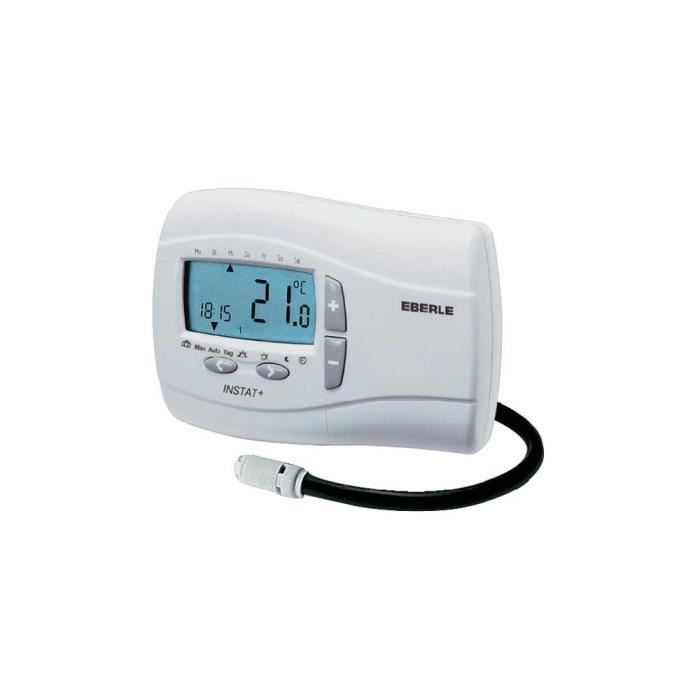 Thermostat programmable EBERLE - instat plus 3F avec sonde - Blanc - Electrique