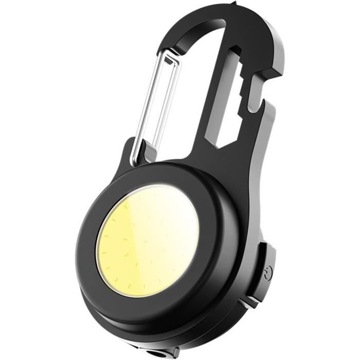 Mini Porte-clés COB LED Lampe De Poche Lampe De Travail Rechargeable 800 Lumens Multifonction Base Magnetique Decapsuleur Usb C Lampe 90385313