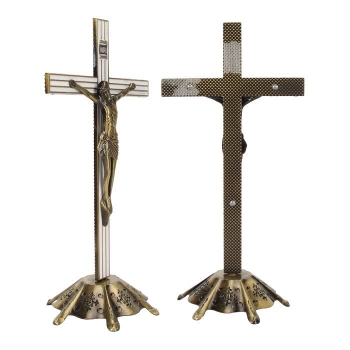 Croix Debout En Métal Statue Debout En Métal Pour Église, Crucifix