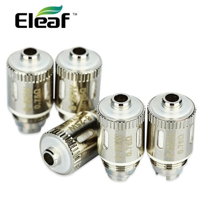 Pack 5 Eleaf GS-Air 2 Pure Cotton Coil for GS Air 2 Atomiseur rsistances  0.75ohm Head - Cdiscount Au quotidien