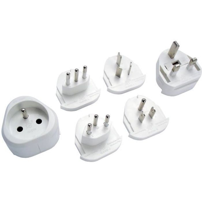 Adaptateur de voyage ZENITECH 100 pays + pochette de voyage offerte