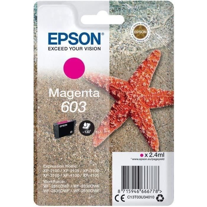 EPSON Cartouche dencre 603 Magenta – Etoile de mer (C13T03U34010)