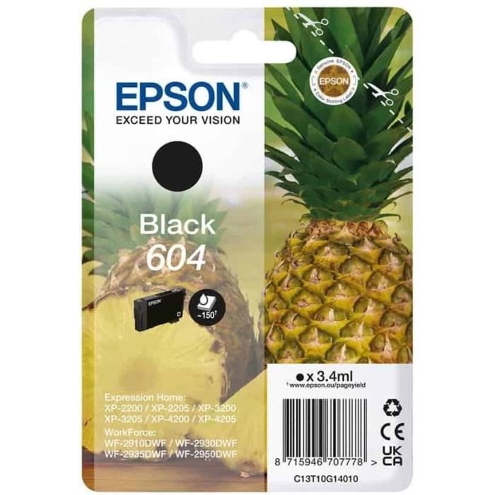 Encre – EPSON – Ananas 604 – Noir – Originale – 150 pages