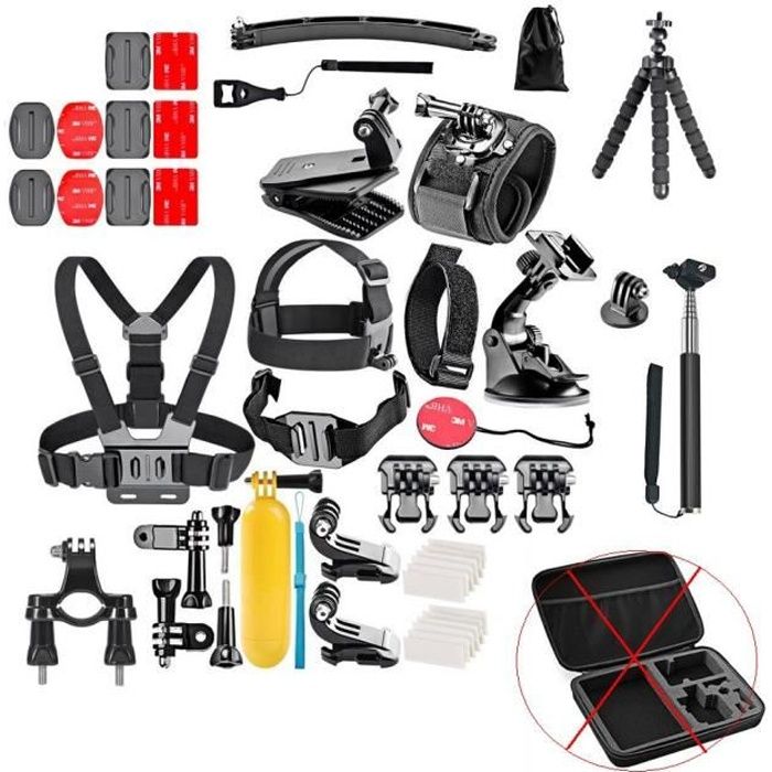 Pack Kit d'accessoires pour GoPro Hero 10 9 8 7 6 5 Black 6 4 3+ 3 2 1  caméra de sport 50 en 1 - Cdiscount Appareil Photo