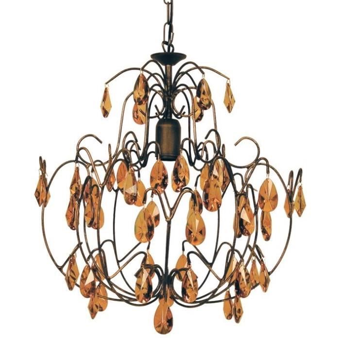 Pampilles Lustre Acier Verre 60x60x90 Cm Marron Et Ambre Achat Vente Pampilles Lustre E2277 Acier Et Verre Cdiscount