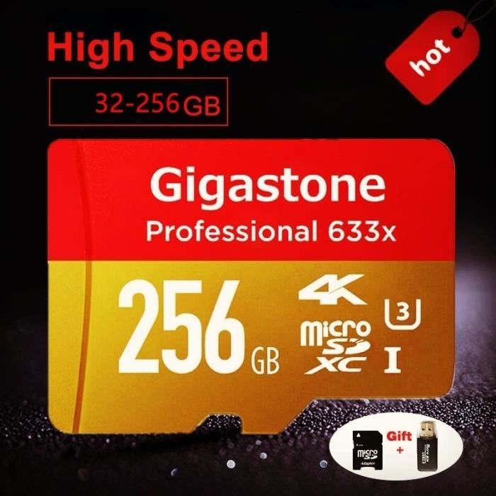 64 Go Gigastone Flash Memory Card 633X Micro SD Card U3 4K UP TF Card