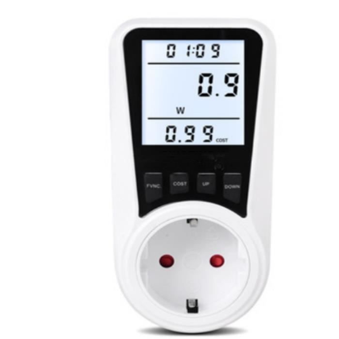 Prise compteur d'énergie, consommation d'énergie mètre Contrôleur de Consommation Electrique avec l'écran d'affichage à cristaux liq