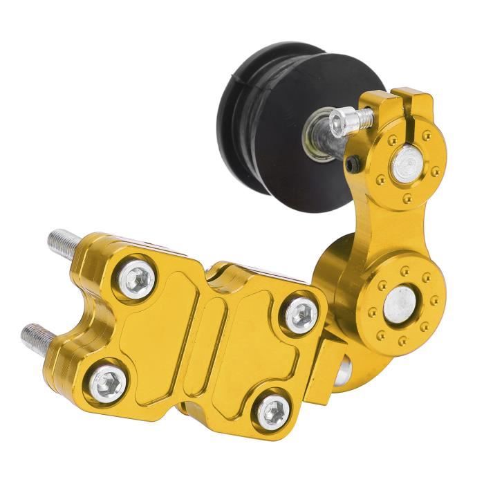 Tendeur De Chaîne Réglable Pour Moto - Ajustement Automatique, Galet Acier, Universel (Noir)
