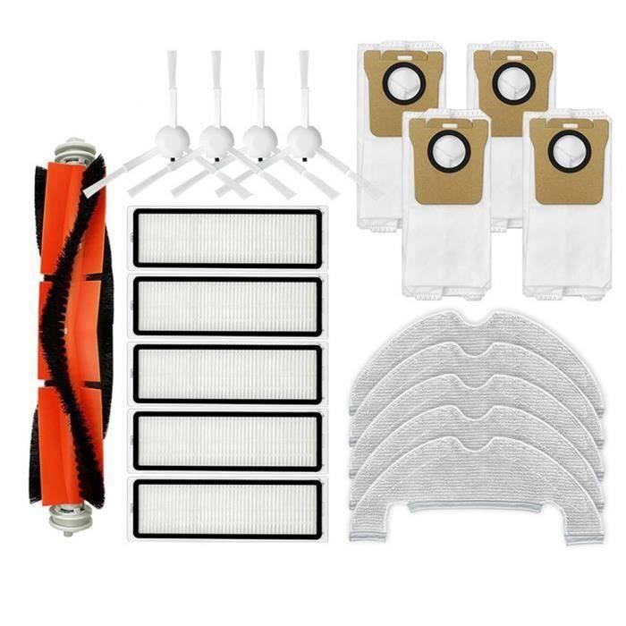 Compatible avec Xiaomi Mi Robot Aspirateur Mop 2S / Mop P/Mop Pro / XMSTJQR2S / STYTJ02YM Pièces de rechange Brosse latérale principale Filtre HEPA Mop (couleur : 2 brosses principales