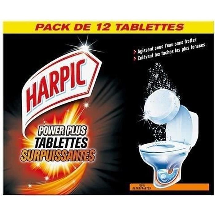 HARPIC Power Plus Tablettes Surpuissantes - 12 Tablettes