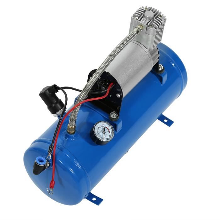 Compresseur D'Air Électrique 12V 150 PSI - Réservoir 6 Litres - Silencieux - Pour Voiture, Bateau, Vélo