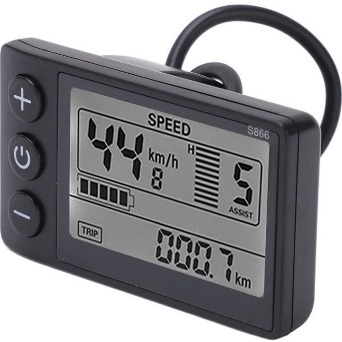 KIMISS compteur d'affichage LCD pour vélo électrique Vélo électrique S866 LCD Display Meter 24V 36V 48V Panneau de commande avec