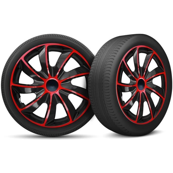 Auto Rouge Enjoliveur 16 Pouces - Set de 4 Universel Enjoliveurs 14 Pouces à ...