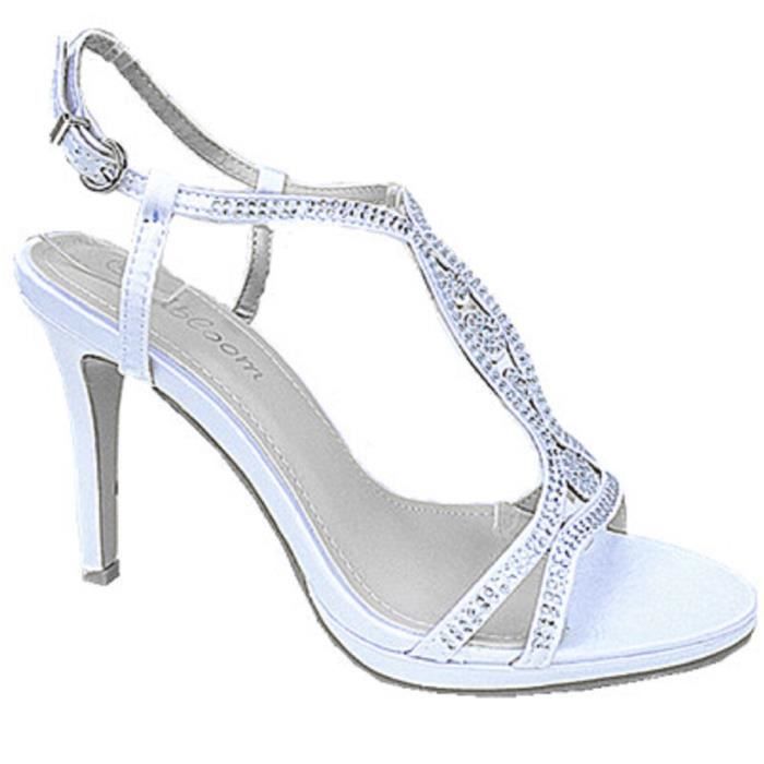 Fashionfolie888 Femme Escarpins Mariage Talon Aiguille Strass