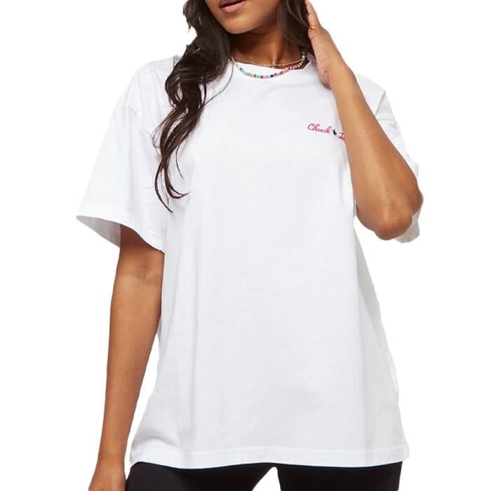 T-shirt converse blanc femme top