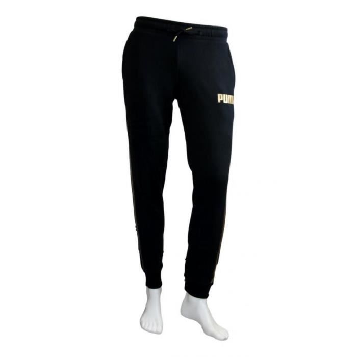 PUMA PANT NOIR PUMA METALLIC NIGHTS TAPE SWEATPANTS PANTALONS POUR HOMMES 587142001