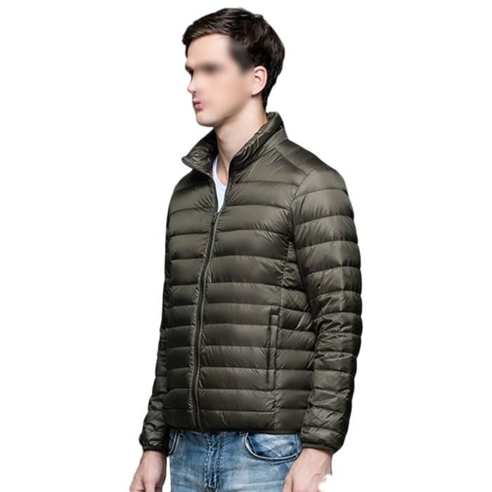 Homme Doudoune Legere Zippe Courte Doudoune Duvet Col Rester Legere Compressible Doudoune Matelasse Duvet de Canard A A Cdiscount Pret a Porter