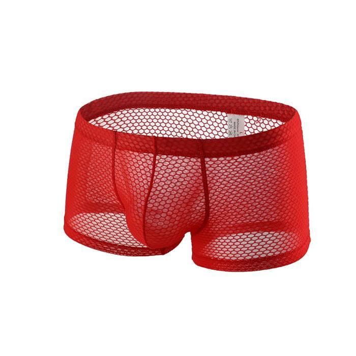 Slip Homme Respirant En Maille Transparente - Sous-vêtement Sexy - Taille Régulière