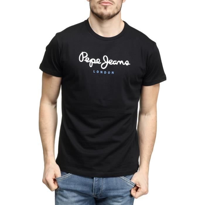 Tee Shirt Pepe Jeans Eggo N Pm508208 999 Black