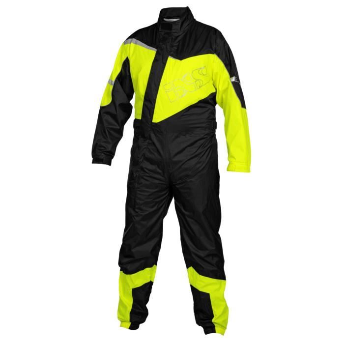 Combinaison moto de pluie IXS 1.0 - noir/jaune fluo - 3XL