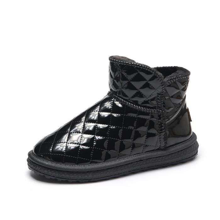 Bottes De Neige Femme Imperméables - Doublure Polaire Chaude - Coupe Large, Antidérapantes - Pour Marche, Hiver, Extérieur
