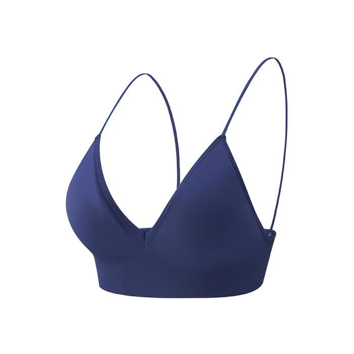 Brassière, décolleté en V profond, triangulaire, sportbra non