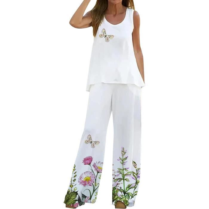 ENSEMBLE DE VETEMENTS en Lin Femme t Tailleurs Pantalons Costume