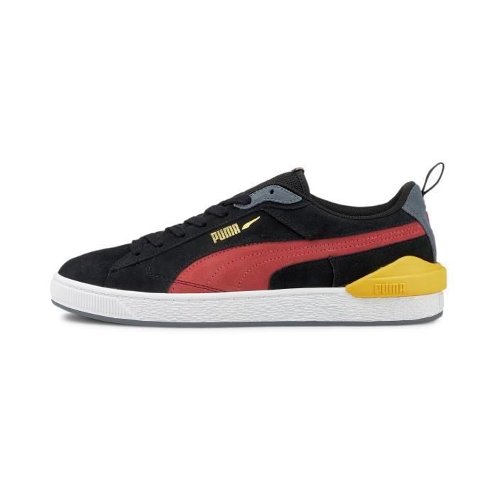 Baskets Puma Suede Bloc noir rouge jaune Noir rouge jaune