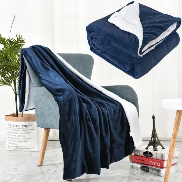 Plaid Couverture Polaire - Couverture De Lit Douce Et Chaude Plaid Jeté De Canapé Flanelle -Anna