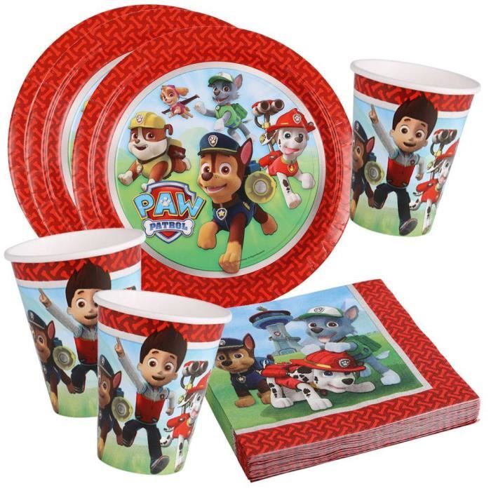 Paw Patrol Party Anniversaire Set Plaques Tasse Serviettes Party Vaisselle Achat Vente Kit De Decoration Cdiscount
