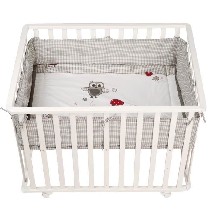 Parc Bebe Bois Rond Gris Cdiscount