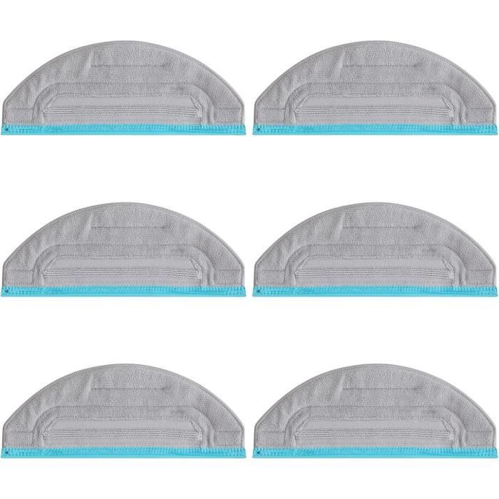 Chiffons Nettoyage Robot Aspirateur - Lot De 6 - Compatible Dreametech, Xiaomi, Ecovacs