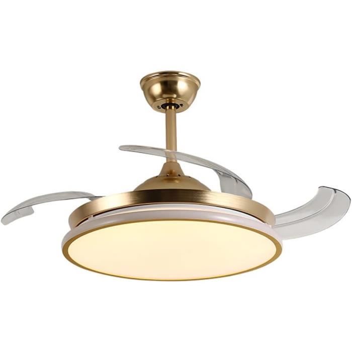 Ventilateur de Plafond Silencieux Sévilla 107 cm avec Télécommande et Lampe Intégrée - Pales Réversibles Argent et Hêtre