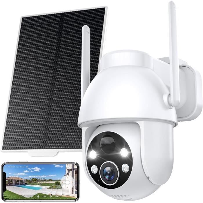 Caméra Surveillance WiFi Extérieure SEHMUA 2K - Vision Nocturne Couleur - Rotation 360° - Étanche - 5