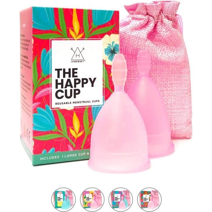 Happy Cup Lot de 2 coupes menstruelles réutilisables pour débutants — free download