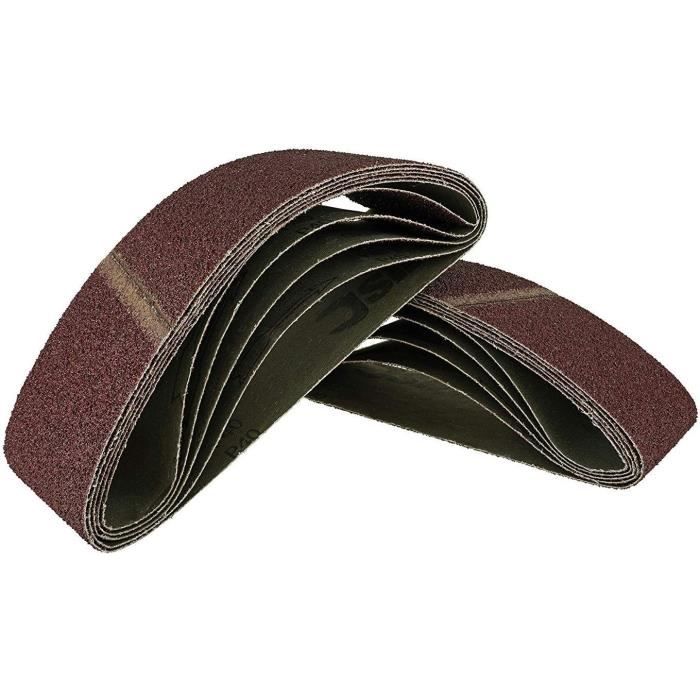 MACHSWON Lot 5 Bandes Abrasives Tissu 75x533 Mm Grain 1000 – Ponçage Finition Fine Métal Bois