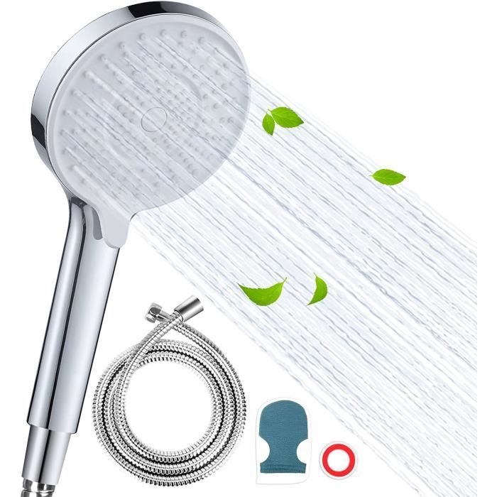 Pommeau De Douche 9 Modes Avec Filtre 15 étapes - Flexible 2m Chrome, Anti-calcaire Et économie D'eau
