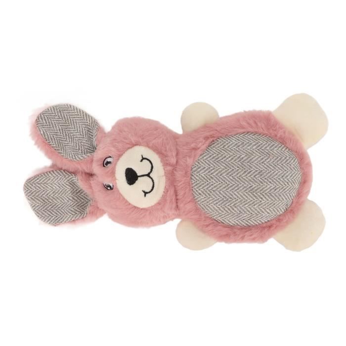 Comparer les prix de Jouet pour chien en peluche - SURENHAP - Lapin rose - Nettoyage des dents - Doux et résistant