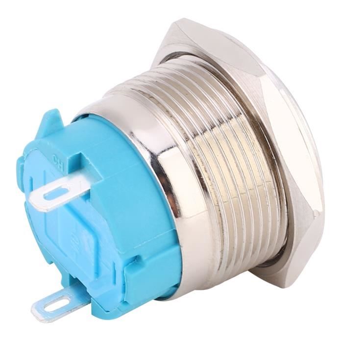 Zerone interrupteur à bouton-poussoir Interrupteur à bouton en métal étanche à verrouillage